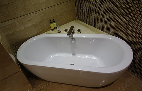 tub, bathtub, bathroom, modern, style, hygiene, indoor