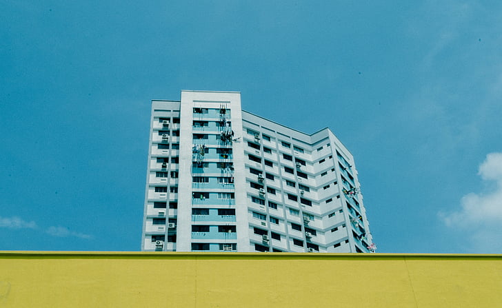 white, high, rise, building, daytime, construction, design
