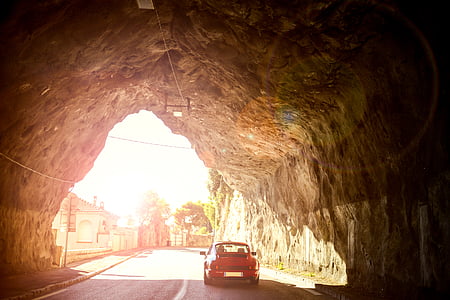 auto, Itaalia, Oldtimer, Porsche, roadtrip, Street, tunnel