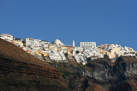 Santorin, ostrov, Řecko, Kyklady, řecký ostrov, bílé domy, Caldera