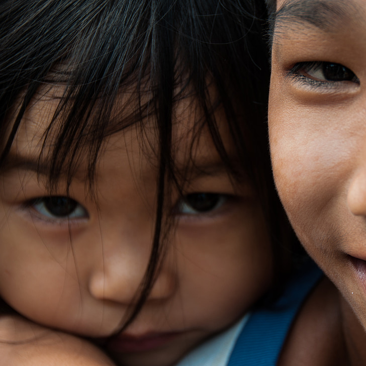 Burma, Myanmar, barn, Asia, porträtt, Lycklig, mänskliga