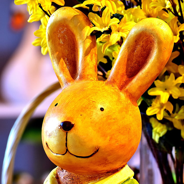 Великдень, заєць, Великодній заєць, фігура, Симпатичний, Вітальна листівка, Весна