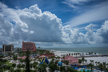 Clearwater beach, Florida, pobrežie Mexického zálivu, vody, Shore, Tropical, Pier