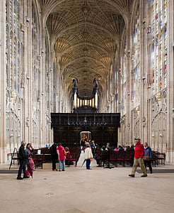 capella d'Universitat del rei, Cambridge, turistes, sostre voltat fan, canteria, arquitectura, històric