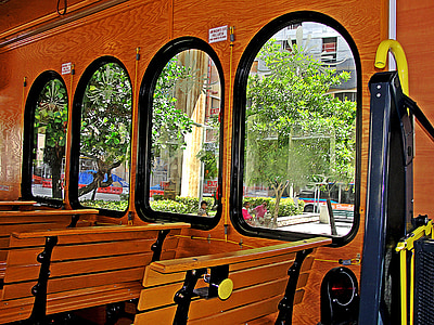 trolley miami, public transport, tram, tourism
