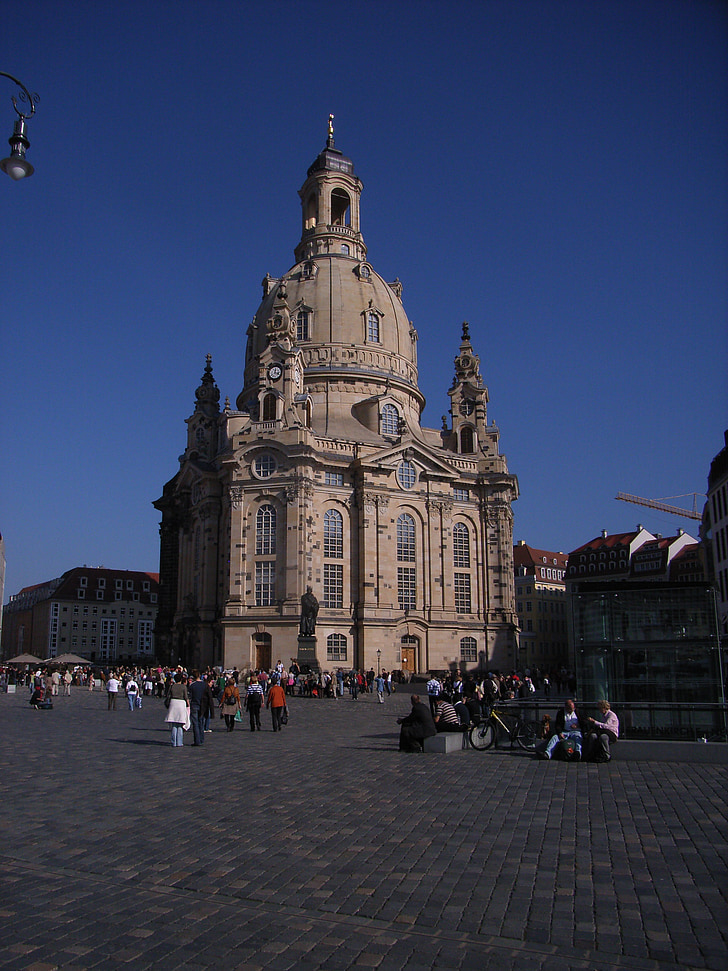 Dresden, Frauenkirche, arhitektura, cerkev, staro mestno jedro, Saška, stavbe