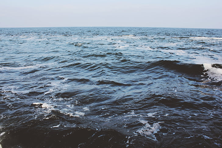wody, Ocean, Natura, fale, Ripple, przepływające, morze