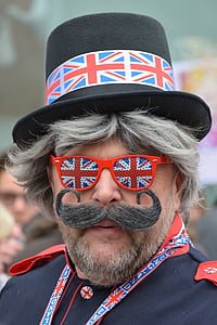 home, Carnaval, persones, Regne Unit, vestir-se, Anglaterra, barret