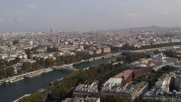 City, Paris, Eiffeltårnet, udsigt, Frankrig, arkitektur, vartegn