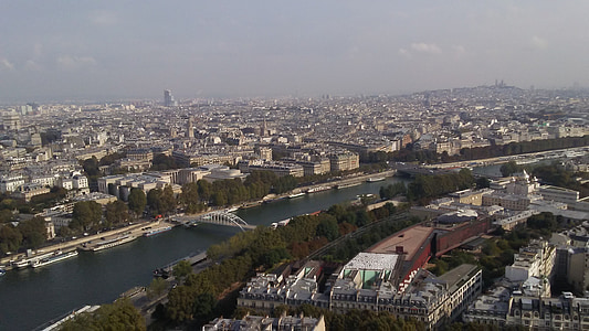 ville, Paris, Tour Eiffel, Affichage, France, architecture, point de repère