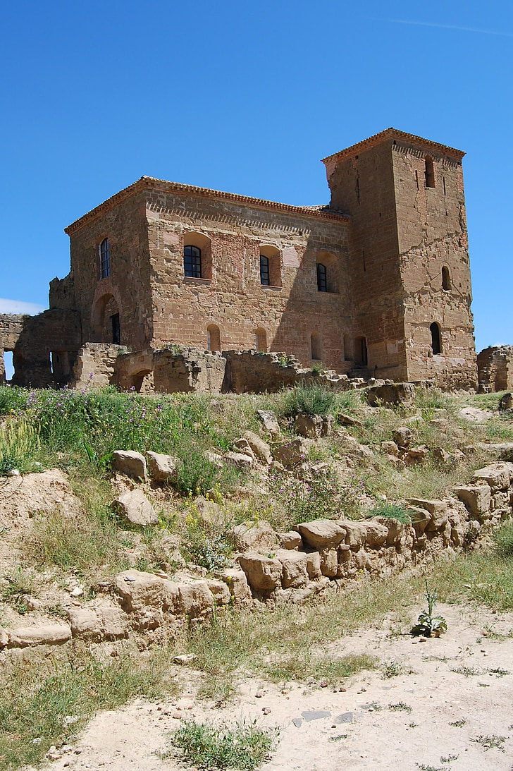 Quicena, Espagne, Huesca, Aragon, Château, Montearagon, Bastion