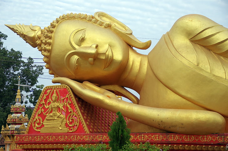 Laos, Vientiane, Buddha, chrám, náboženstvo, kráľovský palác, sakrálneho umenia