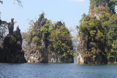 島カオソック国立公園, タイ, 自然の風景, 自然, ツリー, 夏, 海