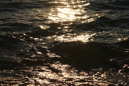 ทะเลบอลติก, ทะเล, พระอาทิตย์ตก, ทอง, ธรรมชาติ, น้ำ, ดวงอาทิตย์
