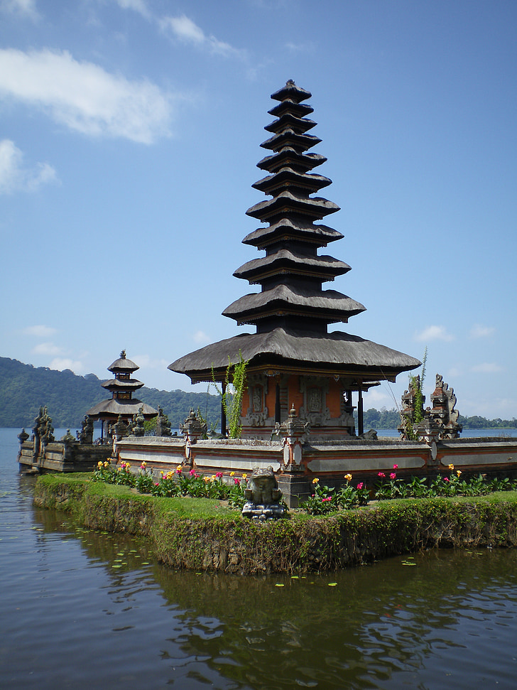 Tanah lot, Bali, Meer, beten, Tempel, Religion, Tradition