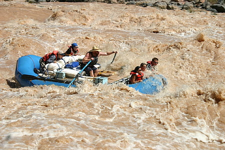rafting sul fiume, Rapids, fiume del Colorado, acqua, barca, avventura, divertimento