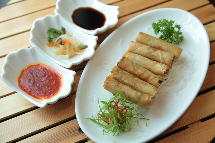 spring rolls, chinese cuisine, chinese food, chinese, cuisine, food, restaurant