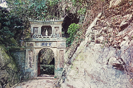 entrada, Temple, antiga, edifici, vell, cultura, pedra