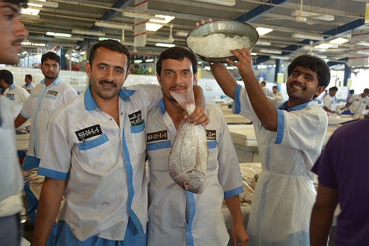 Dubai, mercat del peix, treballadors, Showtime, orgull