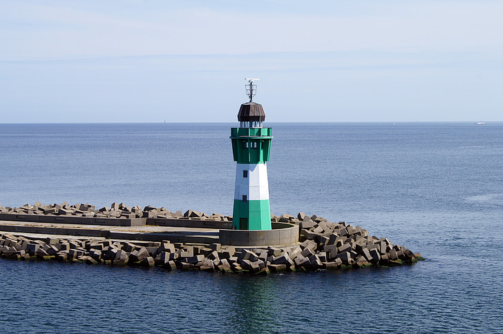 Lighthouse, Sassnitz, Östersjön, havet