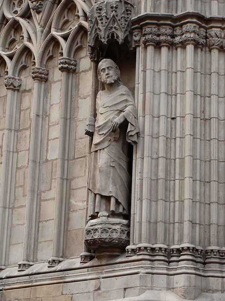 Saint, statuen, skulptur, kunst, middelalderen, gotisk, kristne