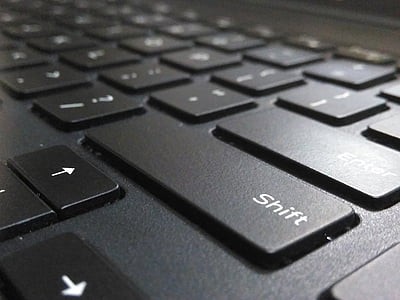 počítač, klávesnica, kľúče, laptop, Shift, Technológia, písanie
