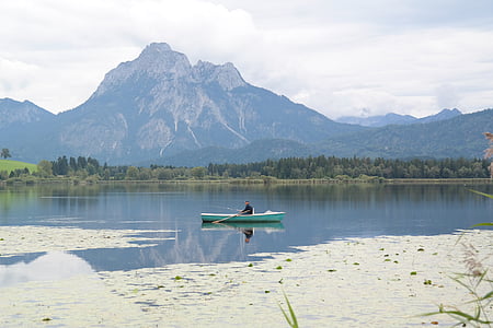 rower, Lake, dãy núi, Allgäu, säuling, Pilgrim lởm chởm đá, phục hồi