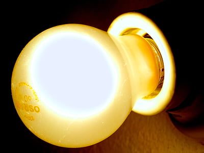 light bulb, light, glow, brightness, pear-constitution