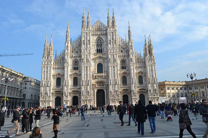 Olaszország, Milánó, a milánói katedrális, gótikus, dóm, székesegyház, történelmi