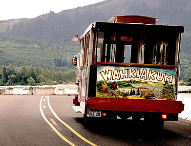 troll, Washington, wahkiakum, cestné, pamiatky, autobus, preprava