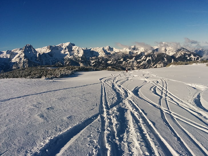 salju, pegunungan, pedalaman skiiing, musim dingin, musim dingin, Gunung, Alpen Eropa