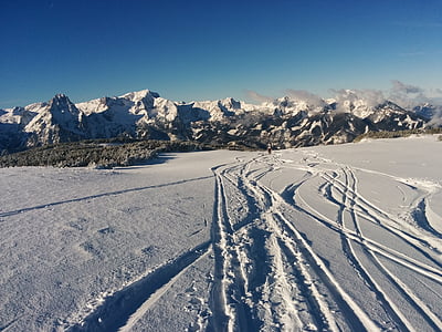 雪, 山脉, 越野滑雪, 冬天, 寒冷, 山, 欧洲阿尔卑斯山