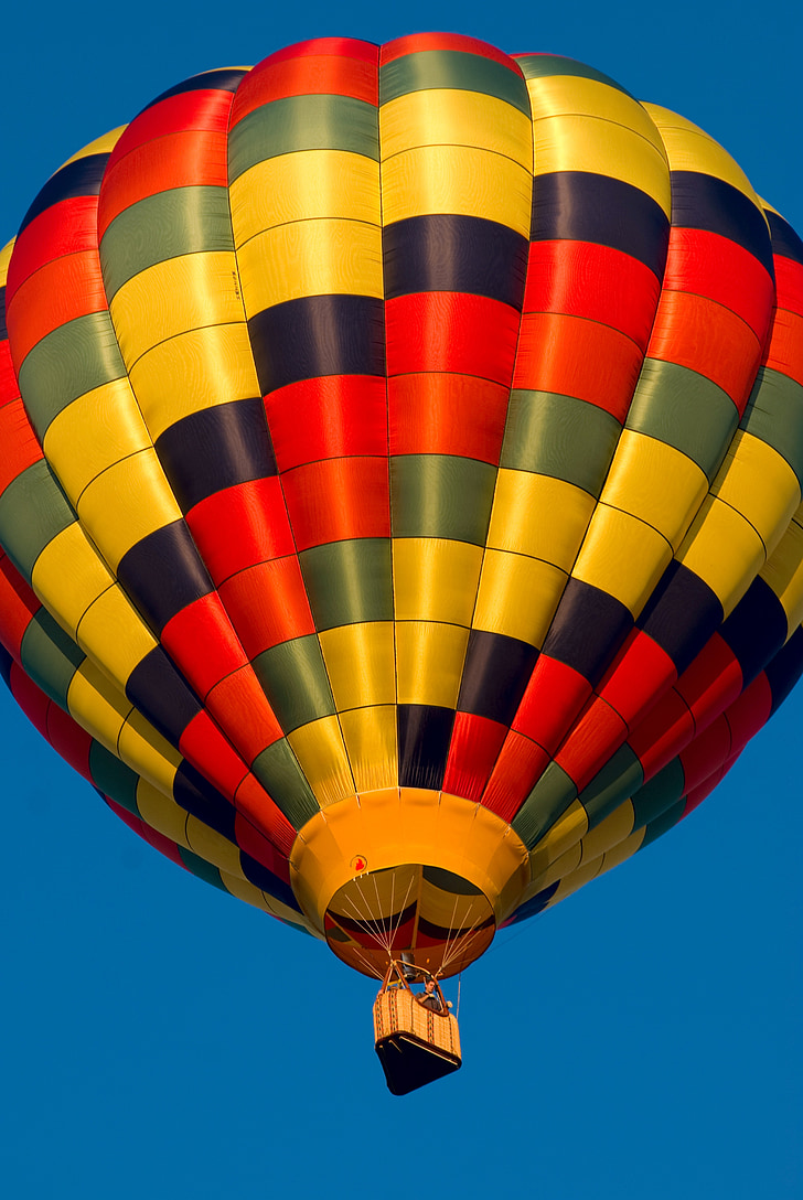 αερόστατο ζεστού αέρα, μπαλόνι, πολύχρωμο, πτήση με αερόστατο, που φέρουν, πτήση