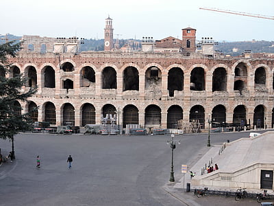 đấu trường, Verona, ý, Piazza bra, Đài tưởng niệm, du lịch, hồ quang