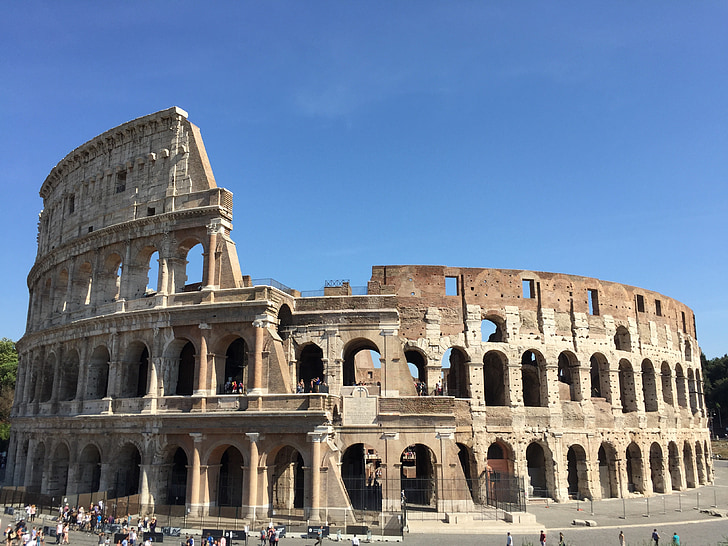 Italia, Roma, Coliseo, monumentos de Roma, vista de Roma, vacaciones, lugares de interés