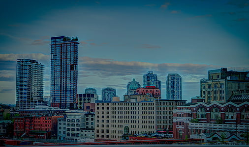 Vancouver, Canada, Skyline, paysage, bâtiment, gratte-ciel, architecture