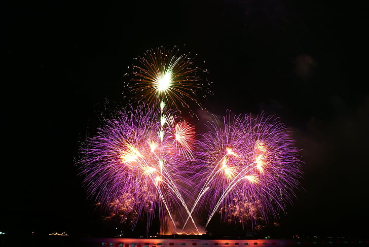 Thailandia, Pattaya, fuochi d'artificio