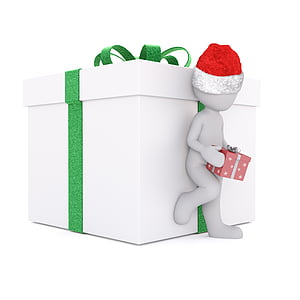 jul, gave, lykønskningskort, juletræ, Christmas motiv, julehilsen, julekort