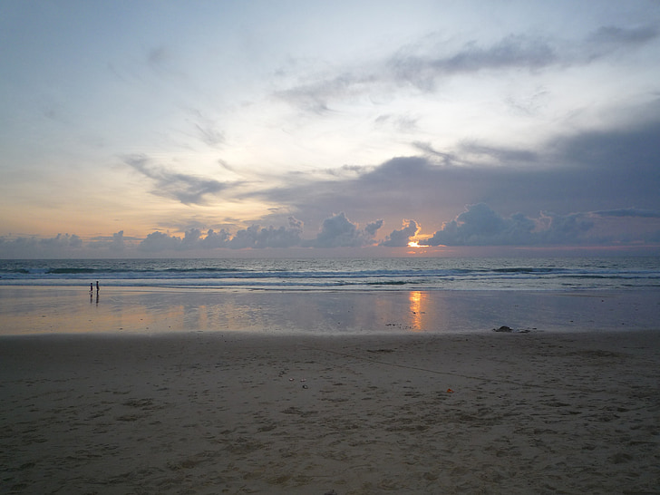 thailand, evening, seaside, water, summer, sand