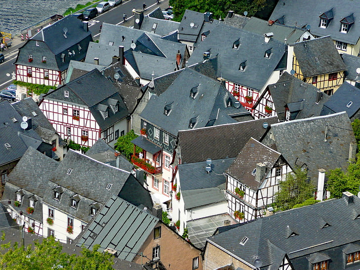 Beilstein, Sachsen, Tyskland, Mosel, gamla stan, platser av intresse, Fachwerkhaus