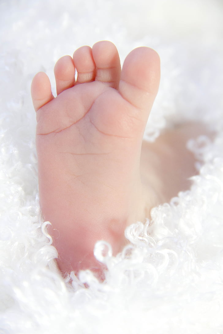 beba, stopala, noge, novorođenče, dijete, mali, djetinjstvo