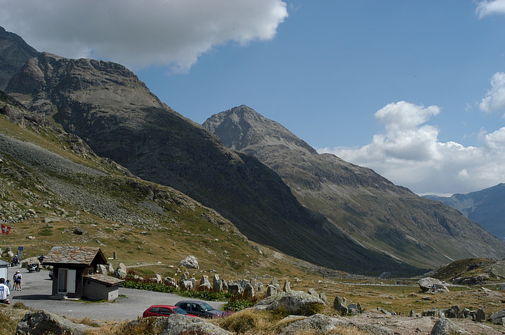 Julier pass, Suiza, paisaje, Alpes, montañas, naturaleza, rocas