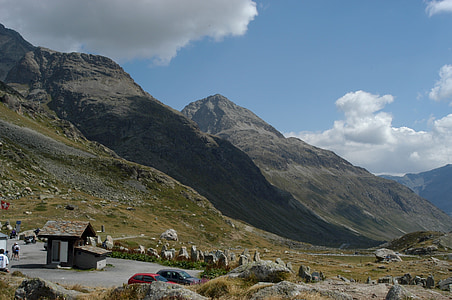 Julier pass, Schweiz, landskap, Alperna, bergen, naturen, Rocks