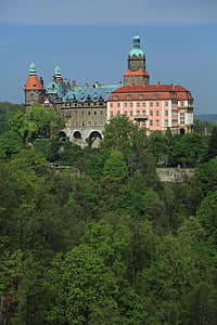 Замъкът książ, замък, Полша, Паметник