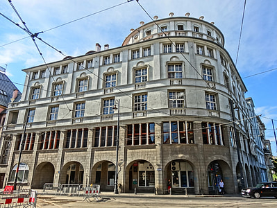 place du théâtre, Bydgoszcz, architecture, bâtiment, façade, extérieur, rue