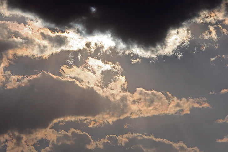 glistening mây, bầu trời, đám mây, tối, ánh sáng, độ tương phản, lưỡi