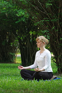 будистки, медитация, жена, Момиче, Wat, медитирате, Phra dhammakaya