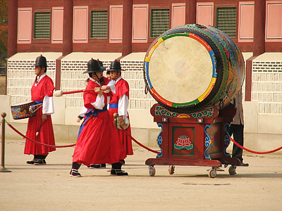 Gyeongbokgung, Palast, Süden, Seoul, Korea, historische, Royal
