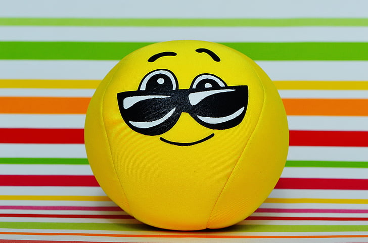 Smiley, Fresco, engraçado, amarelo, óculos, doce, bonito