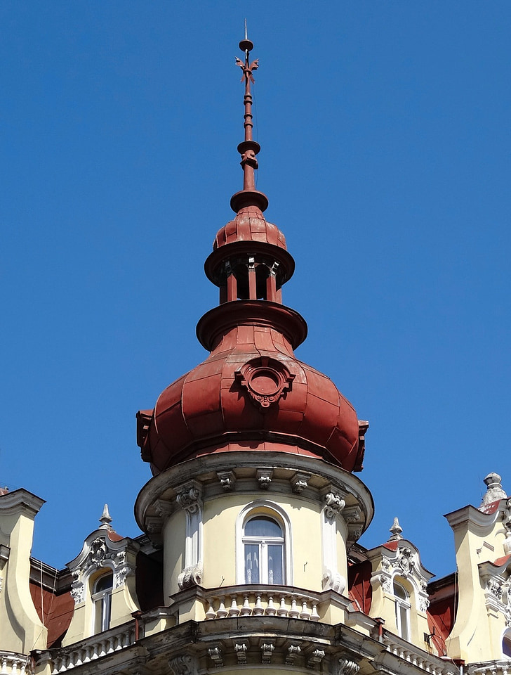 dom square, bydgoszcz, turret, tower, building, house, architecture